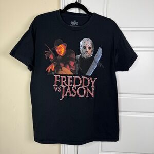 Ripple Junction Freddy vs Jason T-Shirt Mens Medium Black Horror Movie Graphic